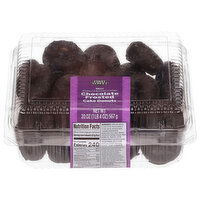 First Street Mini Chocolate Frosted Cake Donuts - 20 Ounce