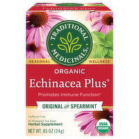 Traditional Medicinals Echinacea Plus, Organic, Original with Spearmint, Caffeine Free, Tea Bags - 16 Each