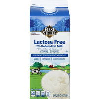 First Street Milk, Reduced Fat, Lactose Free - 64 Ounce