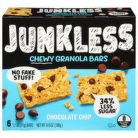 Junkless Granola Bars, Chewy, Chocolate Chip