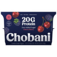 Chobani Lowfat Cherry Berry Greek Yogurt - 4 Each