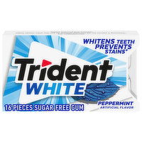 Trident Gum, Sugar Free, Peppermint - 16 Each