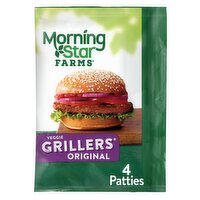 MorningStar Farms Veggie Burgers, Grillers - 9 Ounce