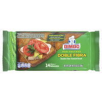 Bimbo Toasted Bread, Double Fiber, 16 Each