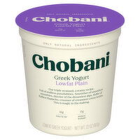 Chobani Yogurt, Greek, Lowfat, Plain, 32 Ounce