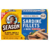Season Skinless & Boneless Sardine Fillets in Water - 4.25 Ounce