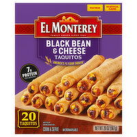 El Monterey Taquitos, Black Bean & Cheese - 20 Each