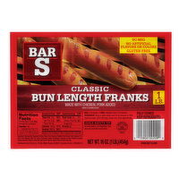 Bar S Classic Bun Length Franks - 16 Ounce