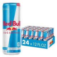 Red Bull Sugar Free Energy Drink with 114mg Caffeine plus Taurine & B Vitamins, 12 Fl Oz - 24 Each