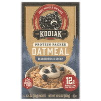 Kodiak Oatmeal, Protein Packed, Blueberries & Cream - 6 Each