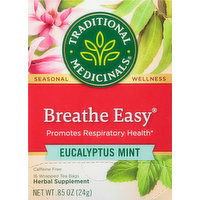 Traditional Medicinals Herbal Supplement, Breathe Easy, Eucalyptus Mint, Tea Bags - 16 Each