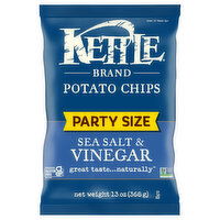 Kettle Brand Sea Salt & Vinegar Potato Chips Party Size - 13 Ounce