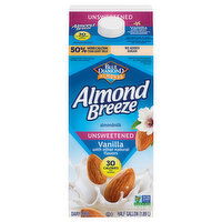 Blue Diamond Dairy-Free Unsweetened Vanilla Almondmilk - 0.5 Gallon