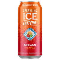 Sparkling Ice Zero Sugar Caffeine Strawberry Citrus Sparkling Water - 16 Fluid ounce