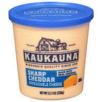 Kaukauna Spreadable Cheese, Sharp Cheddar - 11.3 Ounce