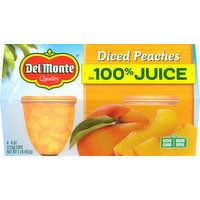 Del Monte Diced Peaches in 100% Juice, 4 Pack - 4 Each