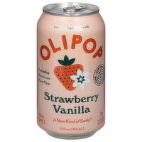 Olipop Soda, Strawberry Vanilla - 12 Fluid ounce