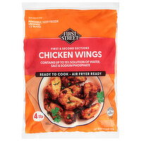 First Street Chicken Wings, Ice Glazed, First & Second Sections - 64 Ounce