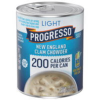 Progresso Soup, New England Clam Chowder, Light, 18.5 Ounce