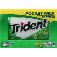 Trident Gum, Spearmint, Pocket Pack - 6 Each