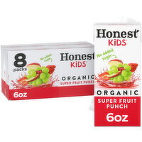 Honest Super Fruit Punch Juice Drink Cartons - 8 Each