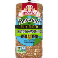 Oroweat Organic 22 Whole Grains & Seeds Thin Sliced Bread, 20 oz