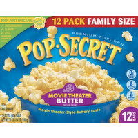 Pop-Secret Popcorn, Premium, Butter, Movie Theater, Family Size - 12 Each