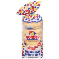 Wonder English Muffins, Classic - 6 Each