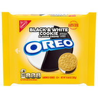 Oreo Sandwich Cookies, Black & White Cookie Flavor Creme - 10.68 Ounce
