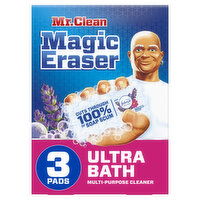 Mr. Clean Magic Eraser Sponge, Bathroom Cleaner, Ultra Bath - 3 Each