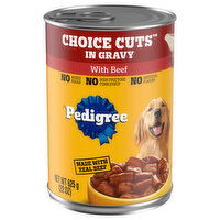 Pedigree Food for Dogs, with Beef, Choice Cuts in Gravy - 22 Ounce