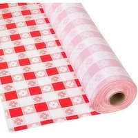 Red Gingham Table Roll Cover 40 x 300 Inch - 1 Each