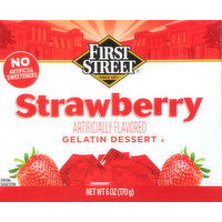 First Street Gelatin Dessert, Strawberry, 6 Ounce