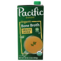 Pacific Foods Organic Unsalted Chicken Bone Broth - 32 Ounce