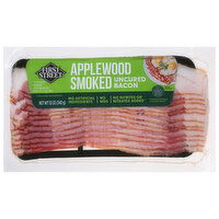 First Street Bacon, Naturally Applewood Smoked, Uncured, Sliced - 12 Ounce