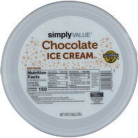 Simply Value Ice Cream, Chocolate - 4 Quart