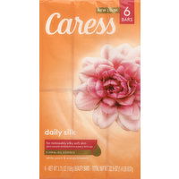 Caress Beauty Bars, Daily Silk, White Peach & Orange Blossom - 6 Each