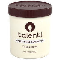 Talenti Sorbetto, Dairy-Free, Zesty Lemon - 1 Pint