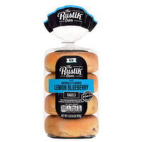 The Rustik Oven Artisan Style Lemon Blueberry Bagels - 4 Each
