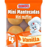 Bimbo Vanilla Mini Muffins, 4 count, 4.41 oz - 4 Each