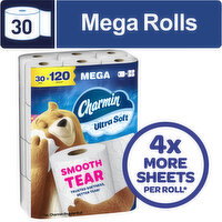 Charmin Toilet Paper Ultra Soft, Mega Rolls - 30 Each