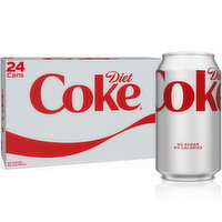 Diet Coke Soda Cans - 24 Each