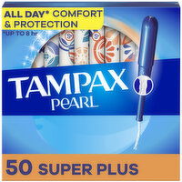Tampax Pearl Tampons with LeakGuard Braid, Super Plus - 50 Each