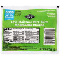 First Street Low-Moisture Part-Skim Mozzarella Cheese - 16 Ounce