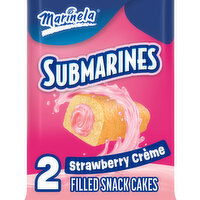 Marinela Strawberry Crème Filled Snack Cakes, 2 count, 2.47 oz