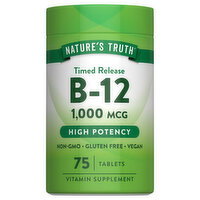 Nature's Truth Tablets High Potency Timed Released 1000 mcg Vitamin B-12 - 75 Each