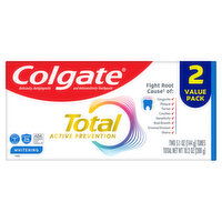 Colgate Toothpaste, Whitening, Gel, 2 Value Pack - 2 Each