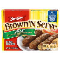 Banquet Brown 'N Serve Turkey Sausage Links - 10 Each