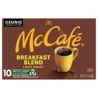 McCafe Coffee, Light Roast, Breakfast Blend, K-Cup Pods - 10 Each