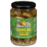 Famous Dave's Pickle Chips, Classic Dill - 24 Fluid ounce